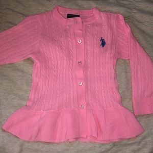 US Polo pink girls sweater